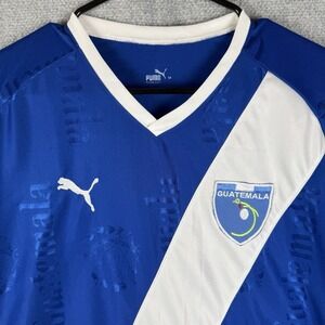 Puma Guatemala Jersey Men's Size Medium Blue White  Futbol Soccer Vintage